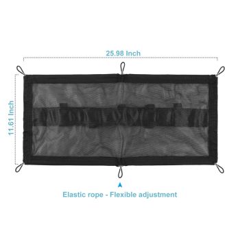 Cable Management Net Under Desk Black Mesh Cable Manager Flexible for Standing Desk Under Desk Cable Management Net - Black 66*30cm