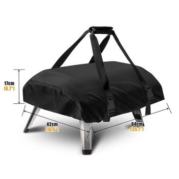 Outdoor Pizza Oven Cover Handheld Convenient Gas Oven 420D Oxford Dustproof and Waterproof Cover(63*41*16CM)
