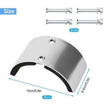 2 PCS Drywall Stilt Replacement Part, Stilt Accessories Made of Aluminium Alloy, Curved Plate for Fixed Legs, Suitable for Home Improvement, Plastering, Painting and Wiring