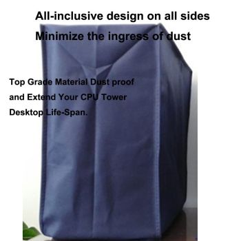 3 Pieces Computer Dust Cover Monitor + Keyboard+ Computer Host Pc Dust Proof Computer Covers Case Computer Dust Cover for Desktop Pc CPU Tower Protector (22'' Monitor Set Blue)