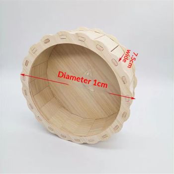 Hamster Wheels Wooden Silent Running Wheel for Gerbil, Mice, Guinea Pigs Dwarf  Hamster (21cm)