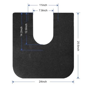 Round Commode Potty Training Mats for Boys, Toilet Training Mats, Potty Training Toilet Rugs, Toilet Rugs u Shaped Washable,Toilet mats for Bathroom(6 Pack)