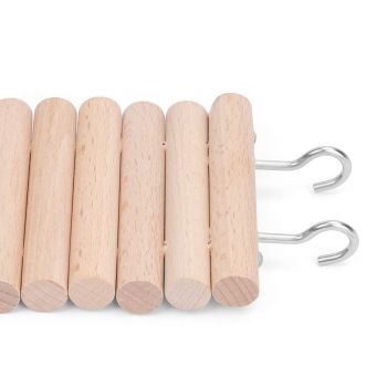 Wooden Hamster Climbing Ladder Toy, Small Animals Cage Accessories for Bird Parrot Hamster Mouse Rat Sugar Glider Hermit Crab Sugar Glider Chinchilla(8*20CM)