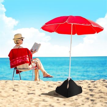 1 Set Beach Umbrella Base Weight- 600D Oxford Cloth Sun Umbrella Fillable Weights Sand Bags- Heavy Duty Beach Umbrella Stand Sand Anchor for Outdoor Patio Garden