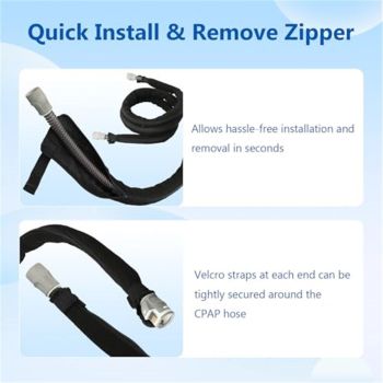 5.9ft Hose Cover Tube Cover Protector from Cats Puppy, Prevent Rainouts and Reduce Noise, Easy to Install and Clean（oniy Respiratory tube sleeve）