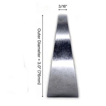 5 pack 90 degree 3" Stainless Steel Tight Radius Pie Cuts - Cut & Deburred for Exhaust and Fabrication Projects