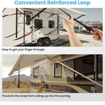 4 pack RV Awning Pull Straps, 9.8FT (118 Inches) RV Camper Awning Parts Pull Down Straps Fits for RV/Travel Trailer/Camper Awning RV Accessories