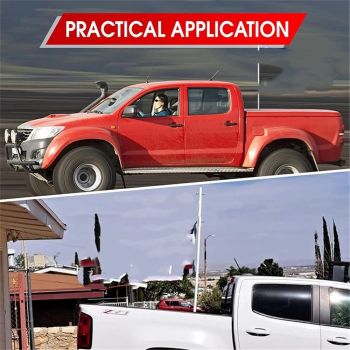 Truck Flag Pole Mount Kits, No Drilling Universal Truck Flagpole Holder fits Up to 1.2" Pole, 1 Pack（black）