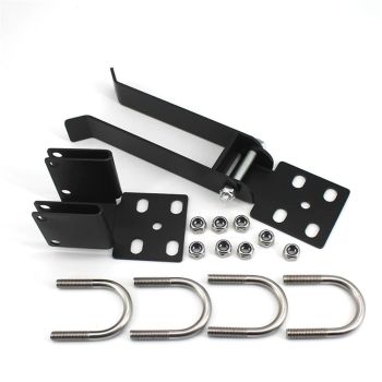 Chain Link Double Gate Latch for 1.375in Gate Frames - Strong Arm Design with Padlock Holes,Chain Link Fence Latch for Ranch Fences & Yard Gates (Black)