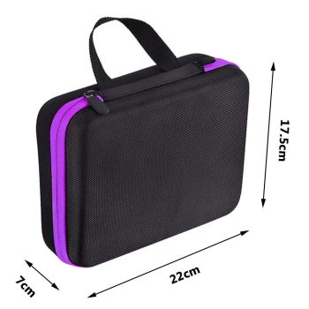 Essential Oils Carrying Case Holds, 30 Bottles 5ml, 10ml, 15ml Bottles Storage Organizer Bag Hard Shell EVA（Purple）