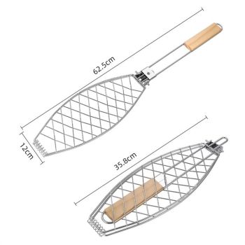 Removable BBQ Fish Clip BBQ Grille Net Home Multi functional Burger Clip BBQ Fish Clip Anti scald BBQ Clip Tool Thickened