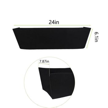 4 Pcs 24in Fabric Plant Window Box Liners-Rectangular Non-Woven Planter Basket Liner-Black Felt Flower Hanging Basket for Outdoor Garden Wall Hanging Planter Flower Vegetables