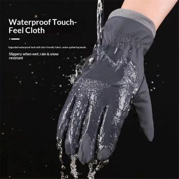 Winter Waterproof Ski Gloves, Snowboarding Touchscreen Snow Cycling Running Gloves for Boys Girls（black）