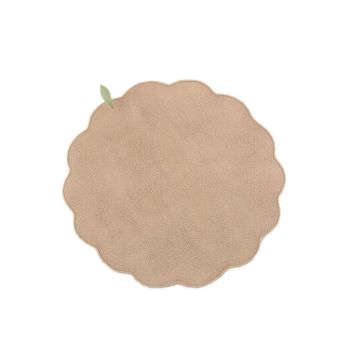Round  Placemats Set of 12 Jute Rustic Place Mats for Dining Table Heat Resistant Natural Farmhouse Table Mats Decor (Wave Rim)