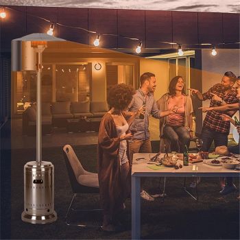 Upgraded Patio Heater Reflector Shield,(Large,3Panels) Propane Heaters Heating Deflector,Effective Heat Focusing for Outdoor Lamp Heater,Gas Energy Saving,Windshield