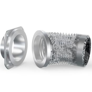 Magnetic Dryer Vent Coupling Airtight Seal Dryer Vent Connector Kit Easy to Clean Quick Connector Including a 2.6ft 4" Duct and two Clamps