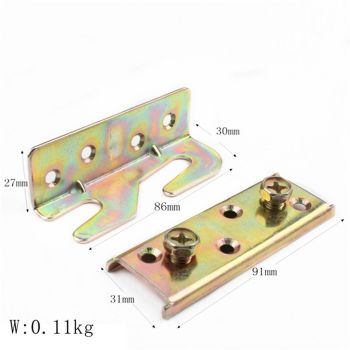 Bed Rail Brackets 4 PCS Bed Frame Brackets for Rails Heavy Duty Non Bed Frame Hardware Kit for Wood Bed Connectors Hold Plates for Headboards Footboards