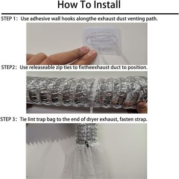 3 Pack Dryer Vent Lint Catcher Bag,Indoor Outdoor Dryer lint Catcher Trap and Filter for Ventless Dryer Vent and Dust to Solve The Problem of Lint Dust