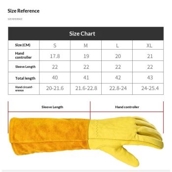 Long Gardening Gloves, Leather Thorn Proof Rose Pruning Glove for Men & Women, Great Gift for Gardener（XL）