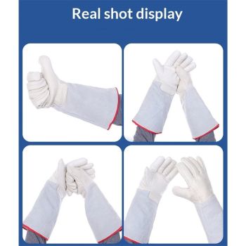 Cryogenic Gloves 14.2"/36cm Long Mid-arm LN2 Protective Gloves for Liquid Nitrogen/Dry Ice/Cold Storage
