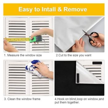 Blackout Curtains for Bedroom, 39" x 57" Temporary Blackout Shades for Windows, Portable Black Out Blinds Screen , Black Out Window Cover Film for Nursery Travel RV（There is only one curtain cloth）