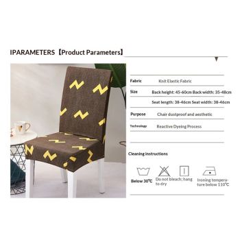 Dining Room Chair Covers Set of 4, Stretch Pattern Chair Slipcovers polyester Removable Washable Kitchen Chair Protector Cover for Dining Room, Hotel, Ceremony