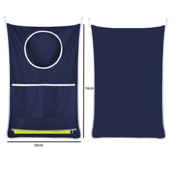 2 pack Hanging Laundry Hamper, Over The Door Laundry Hamper, Hanging Laundry Bag with Pockets Zipper Foldable Lightweight, for Camper Apartment College Dorm Room Storage Small Space Organizer