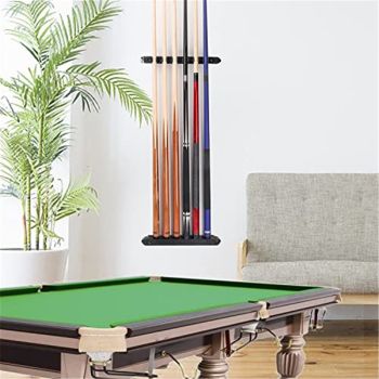 2-Piece 6 Billiard Pool Cue Rack Wall Mounted Holders, Billiard Cue Sticks Wall Rack Set, Wall Mounted Cue Holder (black)