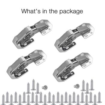 6 pack Lock Connection-Concealed Cabinet Hinges Hinges for Kitchen Cabinet, Invisible Cabinet Hinges for Cupboards, Wardrobes