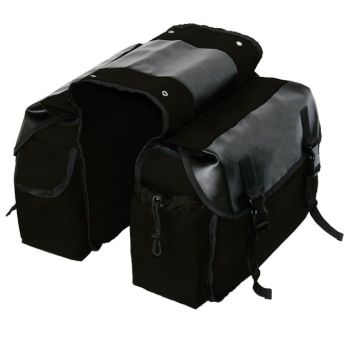 Motorcycle Saddle bags, Waterproof motorcycle saddlebags, Motorcycle Saddlebag Side Tool Bags Cycling Luggage Bag Riding Travel Canvas Waterproof (Black)