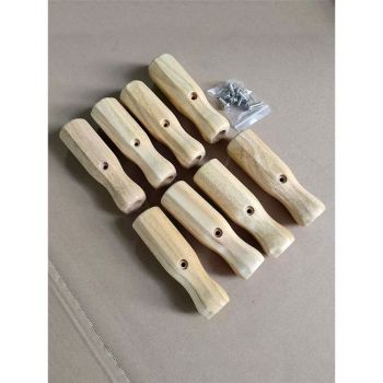 8Pcs Football Game Rod Handle Stick End Caps Grip for Desktop Soccer Table Top Foosball Table Handle Grip Replacement（wood color）