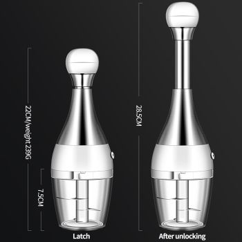 Garlic Press,Onion vegetable chopper,Food Chopper,Garlic Mincer, for Ginger, Chili, Nuts - Chop into Minced, Dishwasher Safe