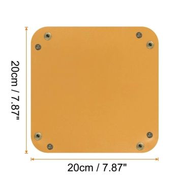 2pcs PU Leather Tray Unisex Folding Small Catchall Tray Portable Entryway Table Tray Nightstand Bedside Desk Tray for Key Wallet Watch Coin Jewelry Dice, Yellow