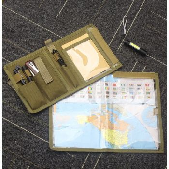 Pouch Map Case Holder Army Foldable Map Storage Pouch Multifunctional for Outdoors or Hiking - 15"x11" Clear Viewing Area,1000D Oxford + Waterproof TPU