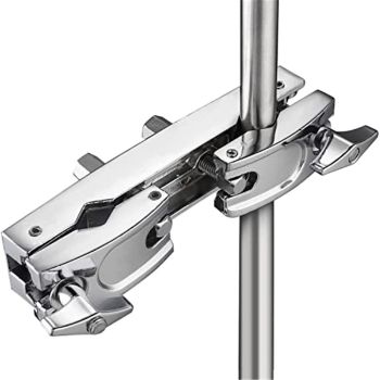 Silver Multi-clamp, Adjustable Quick Release Multi-clamp Construct with Premium Stainless Steel Material, Cymbal Stand Mount Holder for Drum Cymbal Stands & Holders