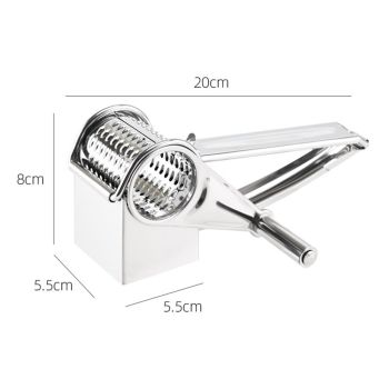 Stainless steel cheese slicer, hand cranked rotating cheese slicer, cheese slicer tool, creative cheese slicer（Conventional 9-10 holes）