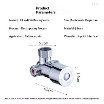 Water Temperature Mixer Mixing Valve Hot & Cold Water for Automatic Sensor Touchless Bathroom Sink Faucet