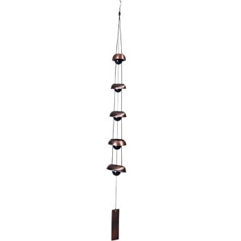 Copper Wind Chimes, Temple Wind Chime,Feng Shui Wind Chimes for Home Yard Outdoor Decoration Bell Wind Chimes Temple Wind Bell Copper Wind Chimes with 5 Bells Feng Shui Wind Chime Memorial