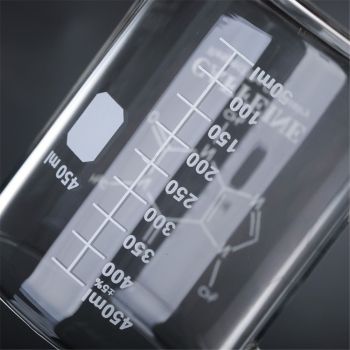 Caffeine Beaker Mug, Chemistry Coffee Mug 16 oz Borosilicate Glass, Measuring Graduated Beaker (450ml)