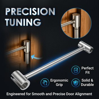 Hinges Gap Adjusting Wrench, Door hinge repair tool, Upgraded steel double-ended door hinge repair wrench, Heavy-duty door hinge adjustment tool for standard round bolts (two-pack)