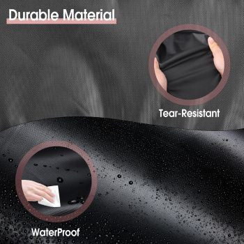 Chair Cover,Waterproof Egg Chair Cover with Zipper for Wicker Oversized Papasan Chair/Bowl Chair, Black- 47*35*18 inch