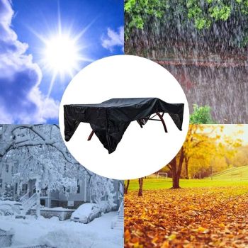 Ping Pong Table Cover,Table Tennis Cover Waterproof Sunproof Indoor & Outdoor Fits Universal Tables (Black) 280*153*73cm