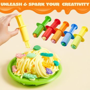 44 Clay Tools Set for Kids, Clay Accessories with Various Plastic Molds, Rolling Pins, Cutters Dough Accessories Includes Cutters Roller, Rolling Pins