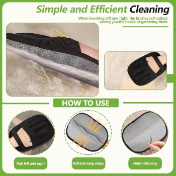 Pet Hair Removal Glove for Cats & Dogs, Upgraded Five-Finger Electrostatic Pet Hair Glove, Reusable Magic Brush Pet Hair Remover Tool for Laundry, Couch, Carpet, Car Seat 2pcs