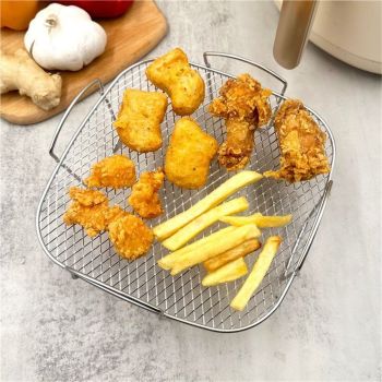 8 Inch Square Air Fryer Rack, Stainless Steel Dehydrator Rack, Square Air Fryer Accessories Stainless Steel Cooking Dehydrator Rack Toast Rack, Air Fryer Accessories,