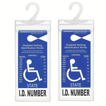 Handicap Parking Placard Holder, Ultra Transparent Disabled Permit Protective Cover with Large Hanger  (Set of 10)（Excluding cards）