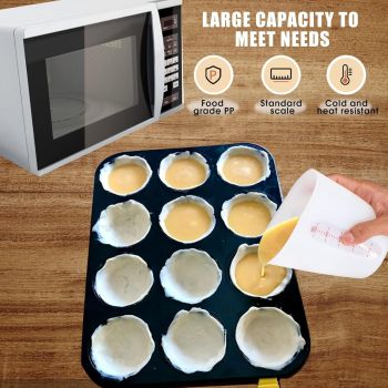 Silicone Measuring Cups (2 Cup + 1 Cup / 8 Once+16 Once) Flexible Measure Cups Chocolate Melting Squeeze Pour Baking Cup Dishwasher Safe BPA Free for Coffee Maker,Butter, 2X500 ML + 2X250 ML