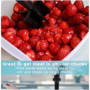 Meat Chopper, Hamburger Grinder, Premium Heat Resistant Smasher for Ground Beef, Burger Grinder Nylon Potato Mix Tool, Meat & Poultry Tenderizers-Black