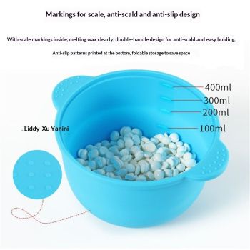 6 Pieces Silicone Wax Pot Replacement, 14 oz Wax Pot Insert for Hair Removal Wax Warmer Liner, Removable Waxing Bowl for Home Use, 500 ml