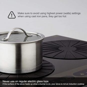 Induction Cooktop Protector - Induction Cooktop Silicone Stove Top Mat - Anti-Slip Mats to Keep Pots Stable and Protect Surfaces from Scratches (Large - 11 Inches)